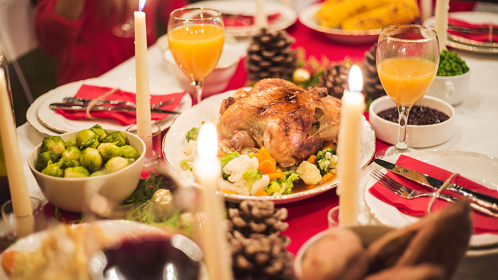 Preparación de alimentos para las fiestas de fin de año