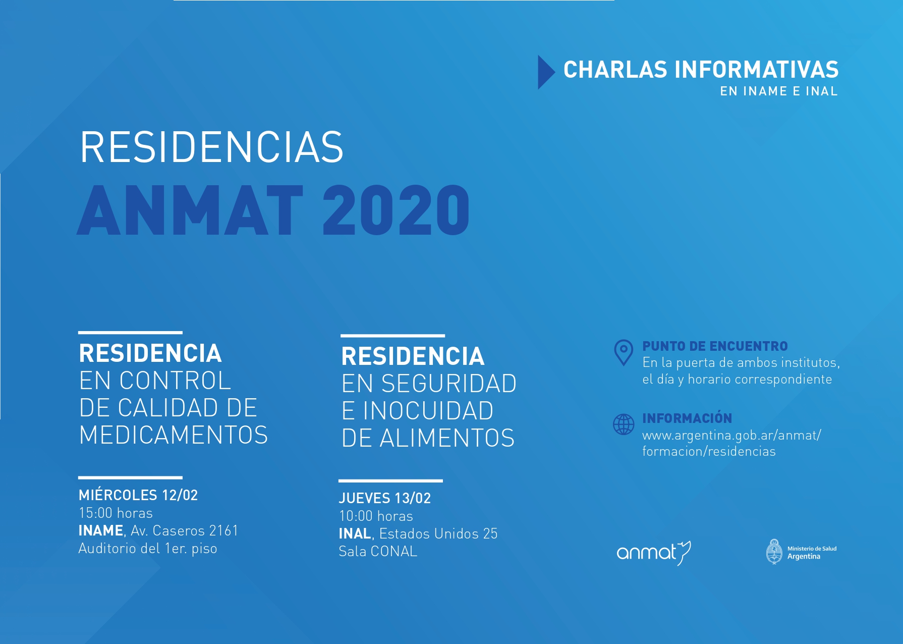 Charlas informativas para residencias 2020