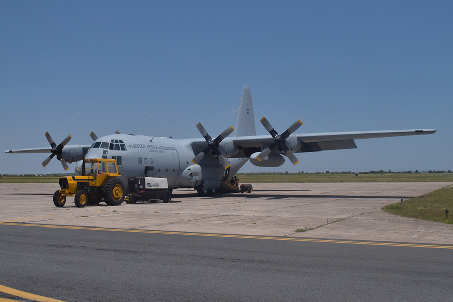 La Fuerza Aérea Argentina recibió al quinto Hercules modernizado 