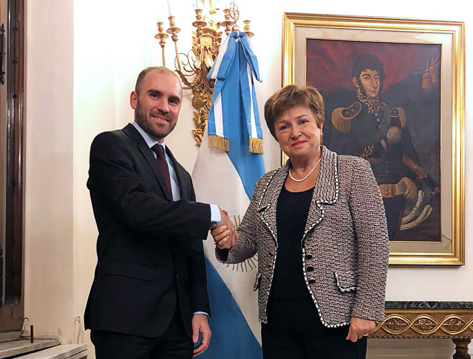 Martín Guzmán y Kristalina Georgieva