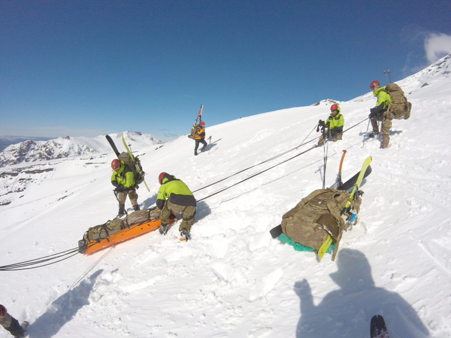 Volcán Lanín: Ejercicio de la Patrulla de Rescate 5